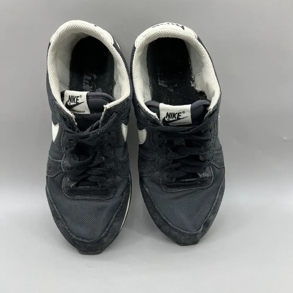 Nike Internationalist Waffle Running Sneakers Women Size 6.5 Black White Shoes